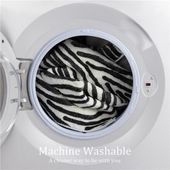 5×8 Ft Area Rugs, Abstract Washable Rug, Modern Black and White Rug - Picture 4 of 7